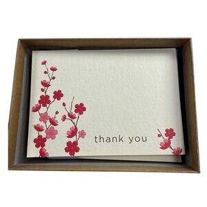 Gartner Studios Thank You Cards Pink Floral Cherry Blossom 50 Count NIB
